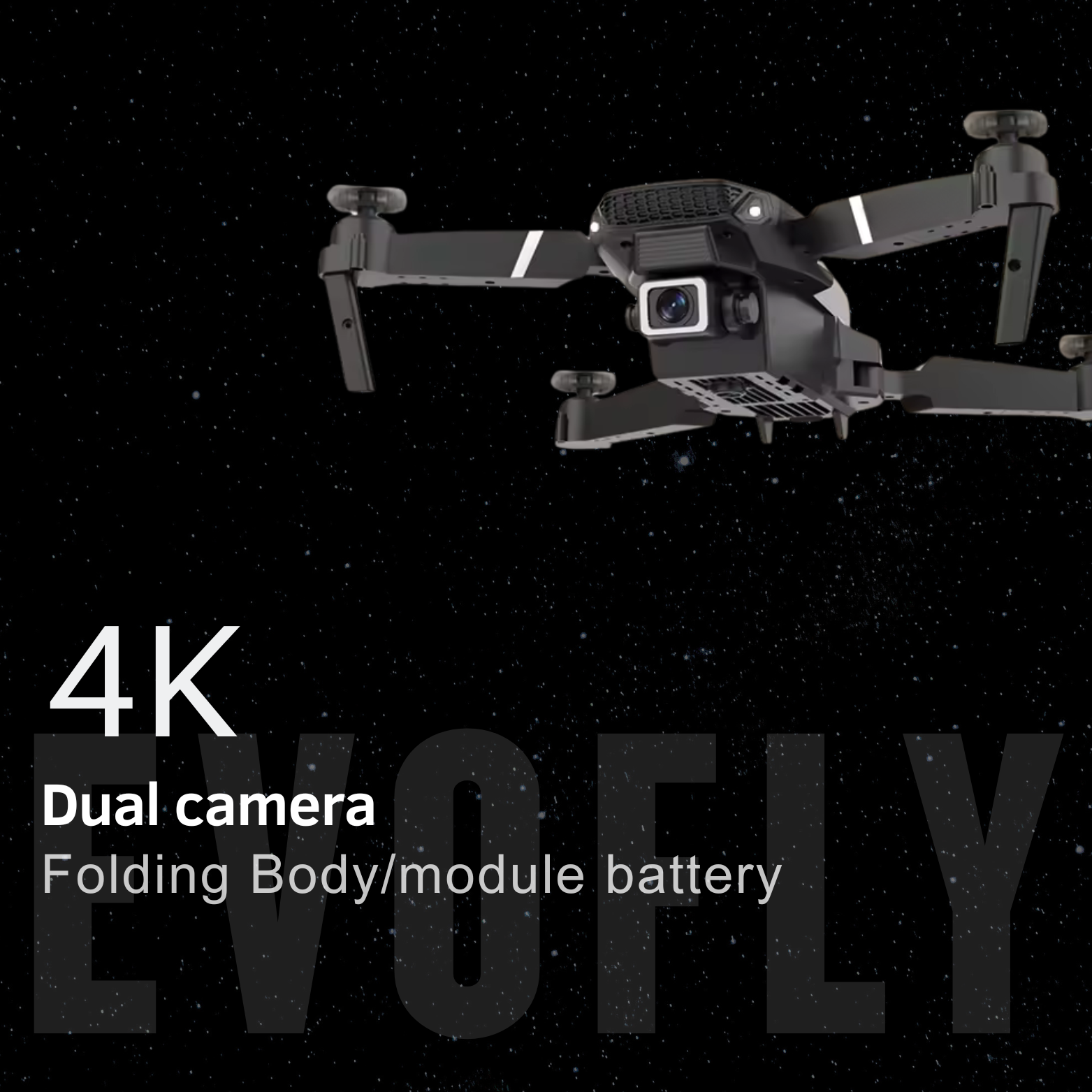 Evo E88 Max Drone Kit with 1080p HD Dual Cam Module Mini Drone 4K Camera Foldable Aerial Photography Quadcopter With Fixed Height And Stiff Remote Control Aircraft